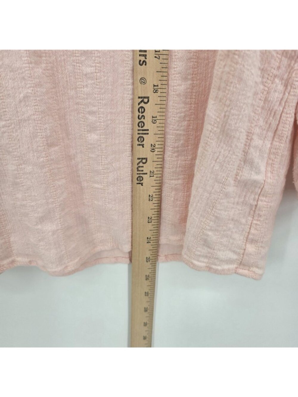 Hester & Orchard Top Womens XL Pale Pink Ruffle Cotton Gauze Boho Peasant Office - Picture 9 of 10